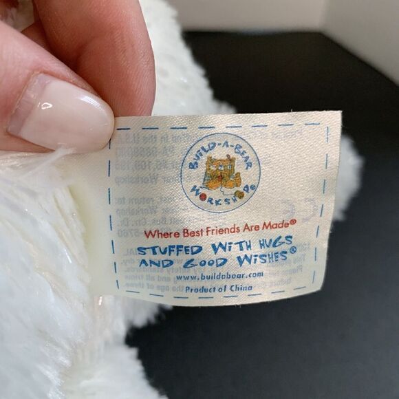 Build A Bear SASSY Cat White Pink Heart 17” Plush Kitty Cat - Picture 5 of 7